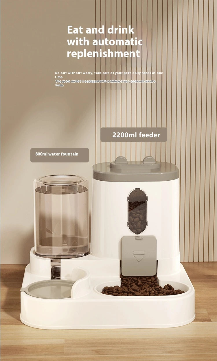 Distributeur automatique d'eau et de nourriture pour chiens et chats