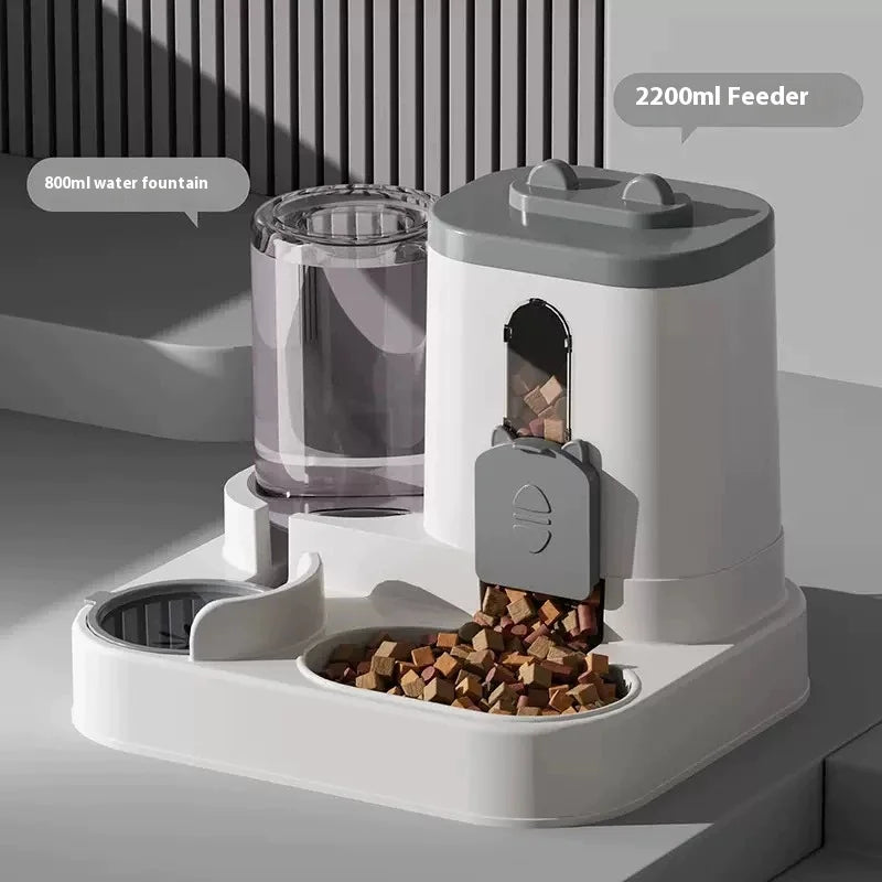 Distributeur automatique d'eau et de nourriture pour chiens et chats