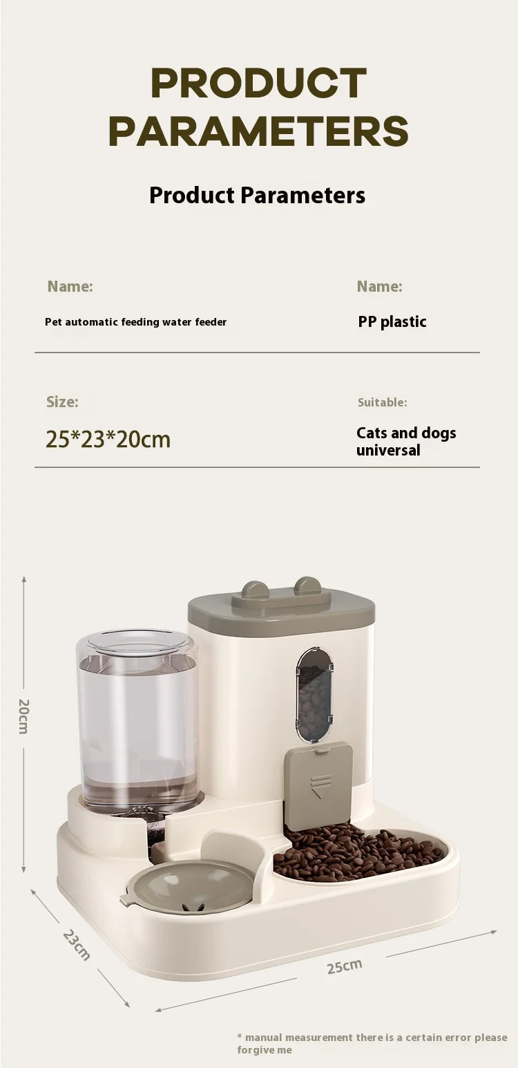 Distributeur automatique d'eau et de nourriture pour chiens et chats