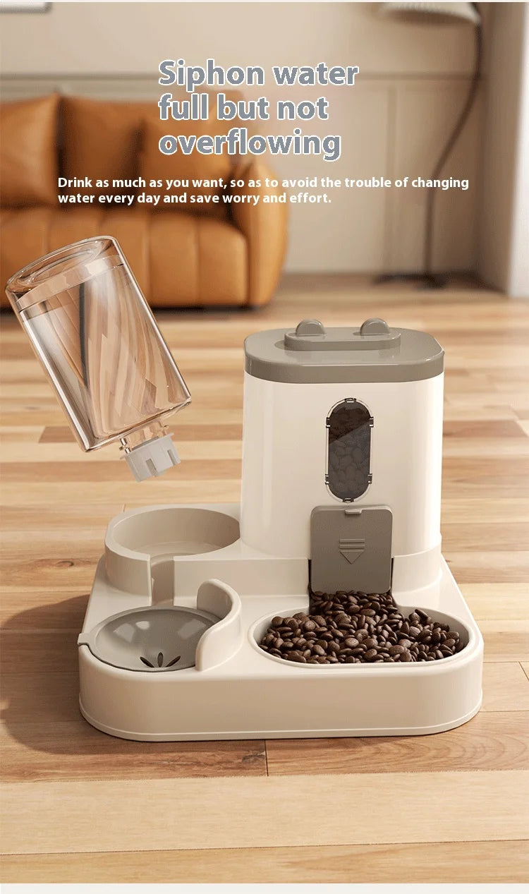 Distributeur automatique d'eau et de nourriture pour chiens et chats