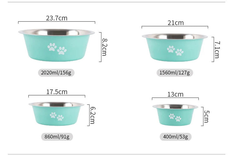 Gamelles mignonnes pour chiens de taille moyenne et grande, gamelles inoxydable