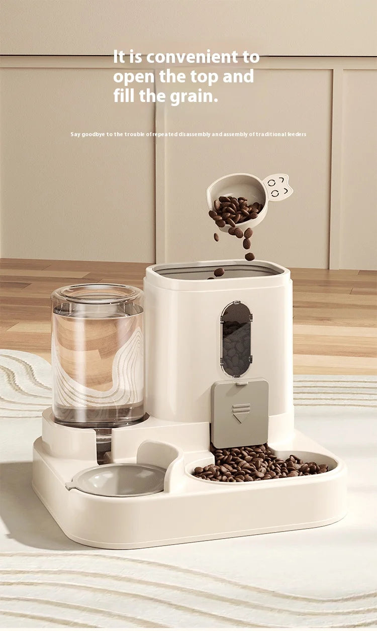Distributeur automatique d'eau et de nourriture pour chiens et chats