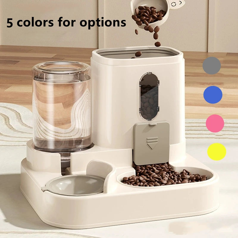 Distributeur automatique d'eau et de nourriture pour chiens et chats