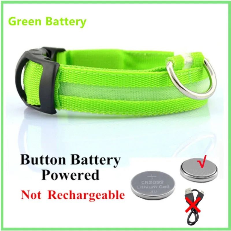Collier chien lumineux  à Led Usb Chat Chiens Colliers Détachable Collier de prévention Accessoires pour animaux de compagnie