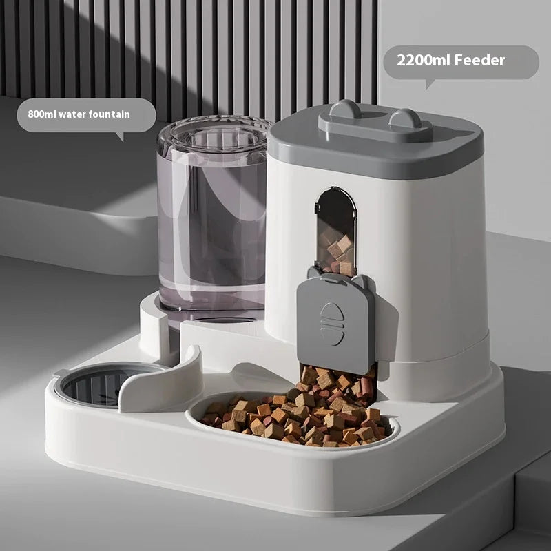Distributeur automatique d'eau et de nourriture pour chiens et chats